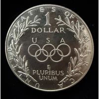 1 доллар 1988 г. Олимпийские Игры. Сеул. США .  Серебро.