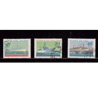 СССР-1959, (Заг.2210-), гаш. (с клеем),  3 марки, Корабли