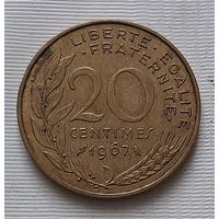 20 сантимов 1967 г. Франция