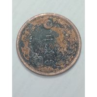 Япония 2 сена 1884 года .