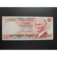 Турция. 20 лир (образца 1974 года, P187b, UNC)