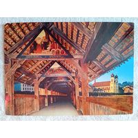 Швейцария, Люцерн. Часовенный мост с церковью иезуитов