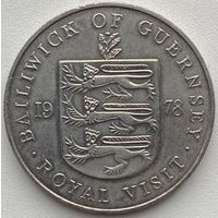 Гернси 25 пенсов 1978 г. Королевский визит