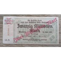 Werty71 Германия 20000000 марок 1923 20 миллионов банкнота Баден 2 миллиарда 2000000000