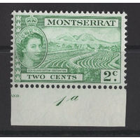 Монтсеррат 1964 ** марка из серии (SG 157) с нижним полем