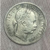 Монета 1 флорин 1879 год. Австро-Венгрия. Франц Иосиф I