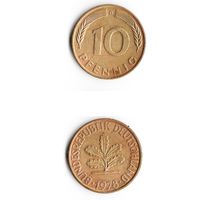 10 пфеннигов Германия 1978 года(D)