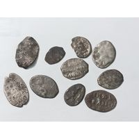 Лот серебряной чешуйки, 10 штук