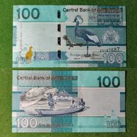 Гамбия 100 даласи 2023 год UNC