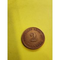 2 пфеннига 1877 (А). отличная. СМОТРИТЕ ДР. МОИ ЛОТЫ. Большая распродажа!