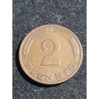 ФРГ 2 пфеннига 1977 D