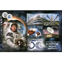 2016 Либерия 7020-7023KL 50 лет Европейскому космическому агентству,астронавт С.Кристофоретти18,00 евро