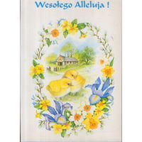 Подписанная открытка Польша "Пасха. Цыплята"