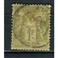 Франция - 1876/1881 - Аллегория 1Fr - [Mi.67II] - 1 марка. Гашеная.  (Лот 27HZ)-TG3P46