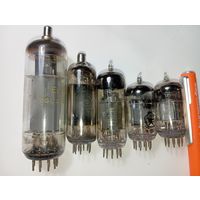 Лампы от телевизора ЗОРЬКА 2-1 1969 - 1970 года . EL 500 , 6Д14ЦП , 6Ф4П , 6Ф1П .