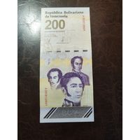 Венесуэла 200 боливаров образца 2023 года AUNC pw121 серия А