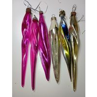 Ёлочная игрушка - Сосульки  , СССР .