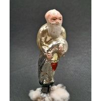 Елочная игрушка амальгама Старик Дед. Сказка о золотой рыбке А.С. Пушкин 1950-е гг.