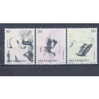 [1444] Сан-Марино 1977. Культура.Искусство.Графика.Женские портреты. MNH