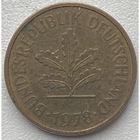 Германия 5 пфеннигов 1978 г. J