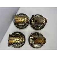 Кофейные пары "Тет-а -тет", стекло, золочение, Уршельский стеклозавод им. 10-ой годовщины Октября, СССР, 1973-1983 гг