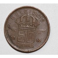 Бельгия, 50 сантимов, 1955 год