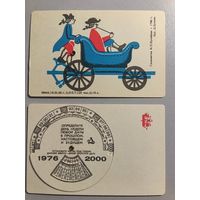 Карманный календарик. Автомобиль. 1976 год