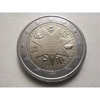 2 ЕВРО, ГРЕЦИЯ (150-летие Союза Ионических островов с Грецией) UNC тираж 740 000