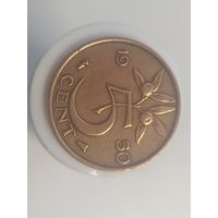 КРАСИВЫЕ 5 центов Нидерланды 1950 год  лот 42