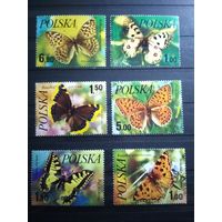 Польша 1977 г. Бабочки.