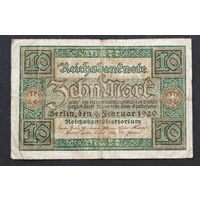 1920 год Германия 10 марок