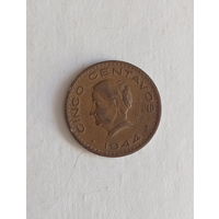 Мексика 5 сентавос 1944 год