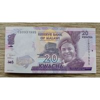 Werty71 Малави 20 квача 2020 UNC банкнота Рыба