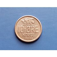 Норвегия. 10 эре 1966