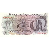 Северная Ирландия 1 фунт образца 1980 года UNC p65 серия Н