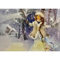 Посткроссинг. Открытка подписана. 10х15 см. Художница Екатерина Бабок