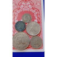 Малайзия набор монет  5 штук 1967-1981