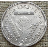 3 пенни 1952 Южная Африка