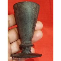 Рюмка,старая,бронза(латунь)в патине, тяжеловес