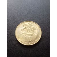 Чили 10 сентесимо 1971 г.