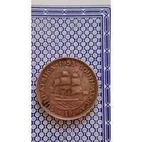 ЮАР 1 пенни 1953 парусник