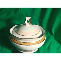 Сахарница, сувенирный винтажный фарфор , стильный дизайн.