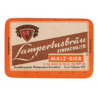 Этикетка пива Lamperfusbrau Германия П774