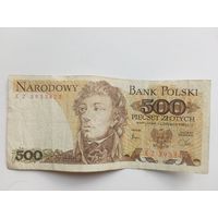 БАНКНОТА 500 ЗЛОТЫХ-ПОЛЬША 1982 Г.(EZ)