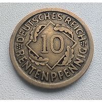 Германия 10 рентенпфеннигов, 1924 А  7-7-18
