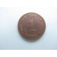 Германия 1 пфенниг   1899   А   ( отличное состояние )