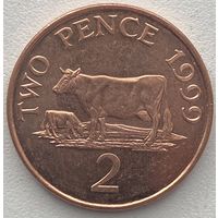 Гернси 2 пенса 1999 г.