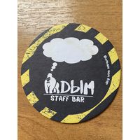 Подставка под пиво "Dым Staff Bar" /Мурманск, Россия/