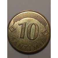 10 сантимов Латвия 2008 год.