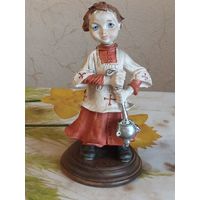 Католический хорист Дж.Армани автор клеймо каподимонте Неапль Н-17,5 см